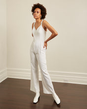 Load image into Gallery viewer, Sweventies Sleeveless White Jumpsuit