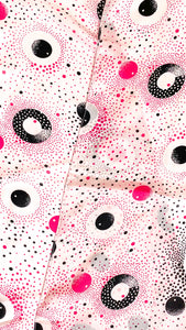 Pink and Black Printed Scarf