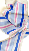 Load image into Gallery viewer, Pink and Blue Striped Designer Scarf