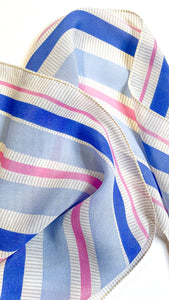 Pink and Blue Striped Designer Scarf