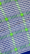 Load image into Gallery viewer, 70s Beene Blue and Green Houndstooth Print Designer Scarf
