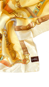 Yellow Designer Silk Scarf