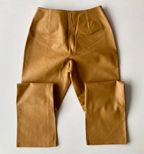 Load image into Gallery viewer, Low-rise tan leather pants