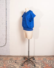 Load image into Gallery viewer, Cobalt Blue 80s Nylon Top with Waistband