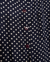 Load image into Gallery viewer, 1980s Esprit Navy and White Polka Dot Pinafore Style Dress