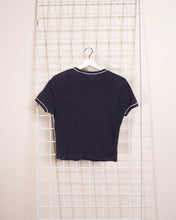 Load image into Gallery viewer, 90s Esprit Logo Navy Mini Ringer Tee