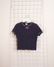 Load image into Gallery viewer, 90s Esprit Logo Navy Mini Ringer Tee