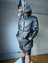 Load image into Gallery viewer, Silver Norma Canada Metallic-Finished Leather Jacket