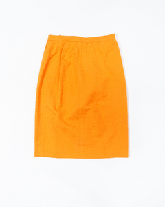 Tangerine Orange Balenciaga Skirt Suit, 1980s