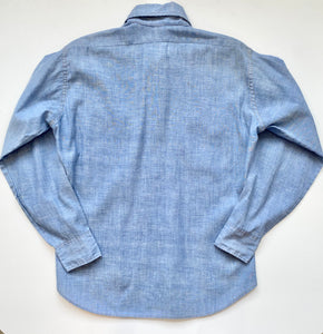 70 Vintage orange tab chambray denim western shirt