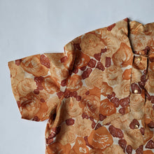 Load image into Gallery viewer, 1960&#39;s Orange Rose Print Button Up Shirt