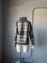 Load image into Gallery viewer, Woven Green Plaid Roll Neck Pullover Sweater