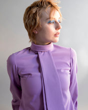 Load image into Gallery viewer, 1970s Purple magic wide leg jumpsuit with lurex cuffs