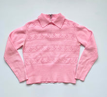 Load image into Gallery viewer, 1960S Pink pointelle knit sweater