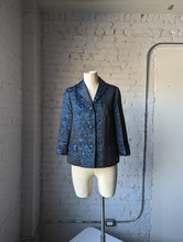 Load image into Gallery viewer, 1960's Midnight  Blue Lurex &amp; Brocade Jacket