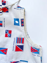 Load image into Gallery viewer, Nautical Flag 60s Sleeveless Collared novelty Top